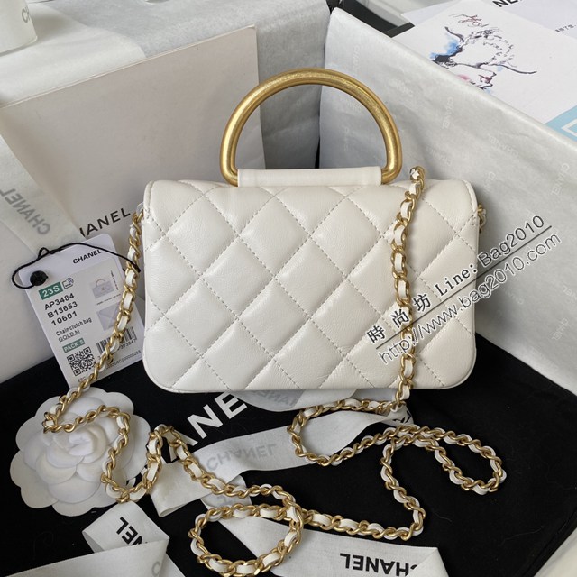Chanel專櫃新款鏈條斜挎女包 AP3484 香奈兒23B金屬手環翻蓋手機包 djc6166